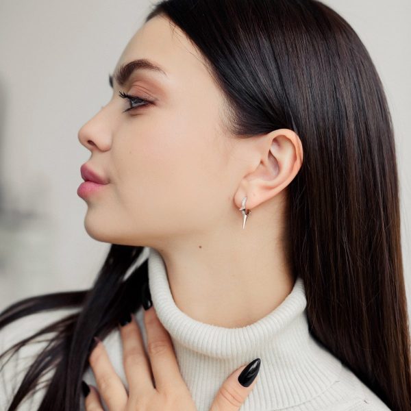 14b49a685be8d5a57a603b29c8a45785-4.jpg Срібні сережки-кільця Шипи