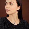 Срібні сережки Софі з с оніксом