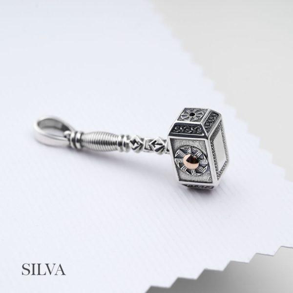 70ceda694ec404949f394c0b9844ef39-3.jpg Срібна підвіска Світоч Молот Тора