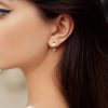 99a88a37bb42ddd0652678dacb1304f7-5.jpg Срібні сережки Одрі червоні з золотом