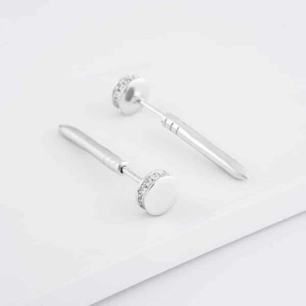 fce16f34f76526f4cc005c1be1d6a096-9.jpg Срібні сережки Цвях з цирконієм