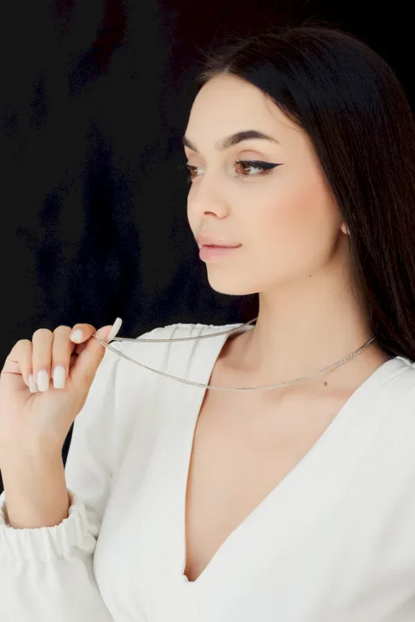 Срібний ланцюжок Панцир хвилястий 60см