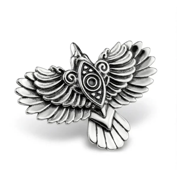 sribna_prykrasa_silva_jewelry_139.webp Срібна брошка Ворон Одіна