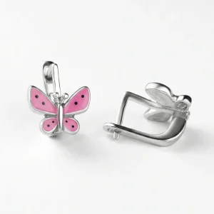 sribna_prykrasa_silva_jewelry_364.webp Срібні сережки Метелики рожеві емаль